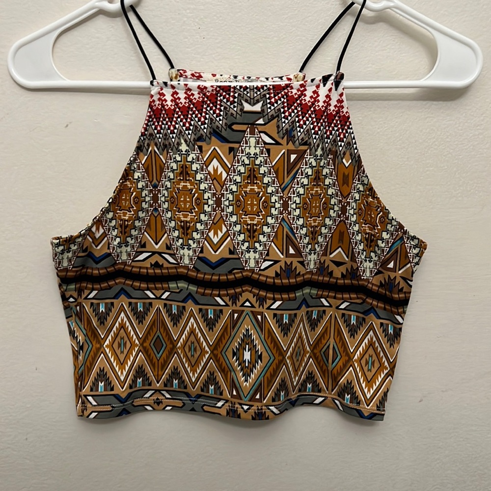 A multicolor crop top